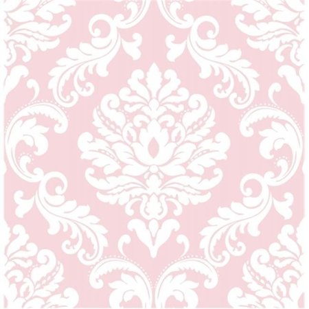 NUWALLPAPER NuWallpaper NU1397 Ariel Peel and Stick Wallpaper; Pink NU1397